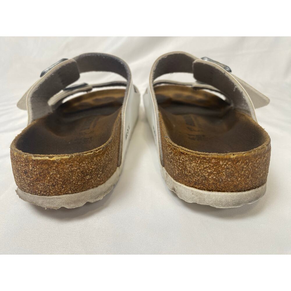 Birkenstock Arizona Leather Sandals in White size Eu 41 Us 10 Narrow Width - Picture 5 of 11